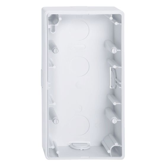Merten Aufbaugehäuse System M, 2fach, 80x151x37mm, Thermoplast, Aktivweiß