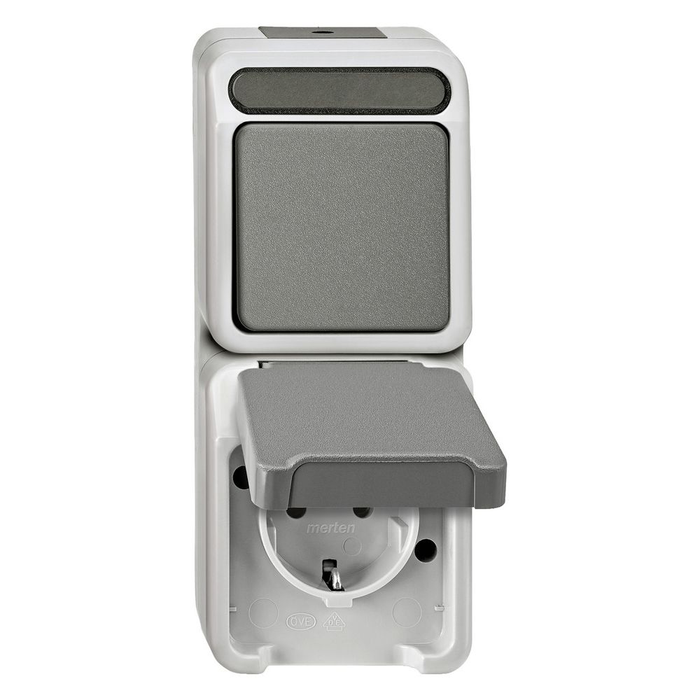 Merten Steckdosen-Wechselschalter-Kombination Aquastar, 167x73x61mm, Kunststoff, L... MERTEN-MEG3494-8029 4042811179373 (Abb. 2)