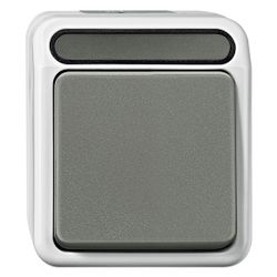 Merten Aus/Wechselschalter Aquastar, 10 AX 250V, IP44, Kunststoff, Lichtgrau, MEG3... MERTEN-MEG3116-8029 4042811179465 (Abb. 1)