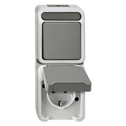 Merten Steckdosen-Wechselschalter-Kombination Aquastar, 167x73x61mm, Kunststoff, L... MERTEN-MEG3494-8029 4042811179373 (Abb. 1)