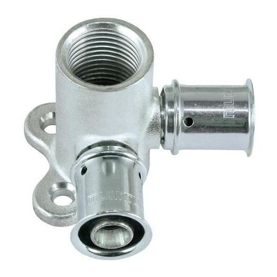 Multitubo Press-Doppelwandscheibe IG m Flansch 20mmx1/2Z