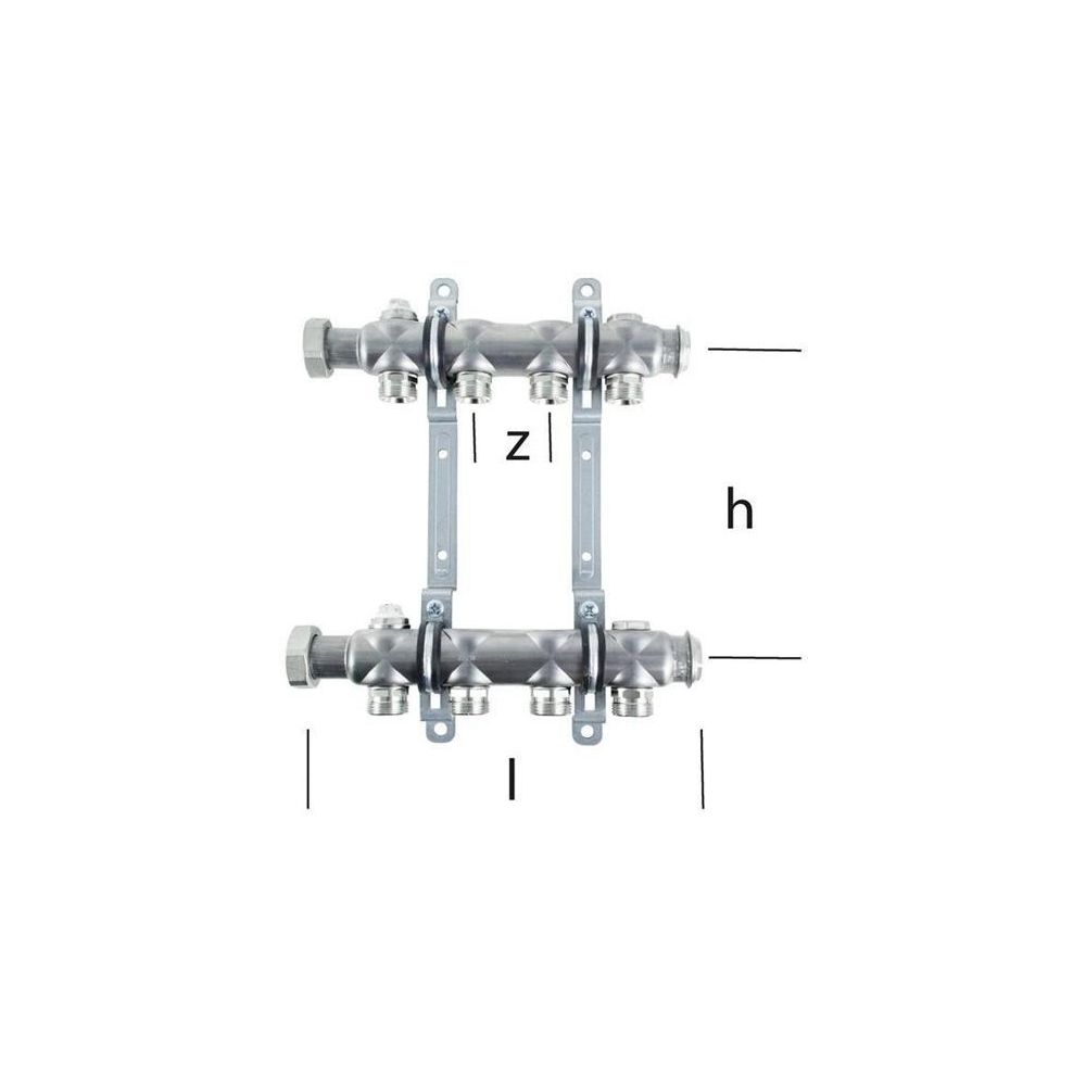 Multitubo Heizkörper-Verteiler 3 Kreise 190x185x50mm... MULTITUBO-18403 4250621301239 (Abb. 1)