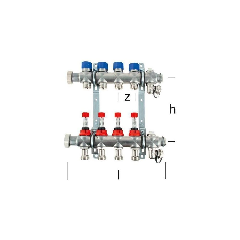 Multitubo Fußboden-Verteiler Eurokonus 10 Kreise 590x200x50mm... MULTITUBO-18310 4250621301192 (Abb. 1)