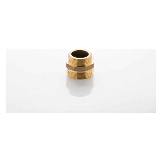 NMC Reduziernippel Aeroline Inox gerade, Edelstahlwellrohr, 1 1/2