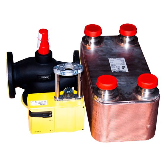 Novelan Paket WTK 3 für passive Kühlung, Plattenwärmetauscher für 53-125kW Profi Sole-Wasser-Wärmepumpe