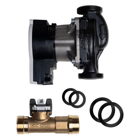 Novelan Hydraulikset HS 25/8-235, Beipackset für Wandregler HPM 40, mit Umwälzpumpe und Strömungssensor