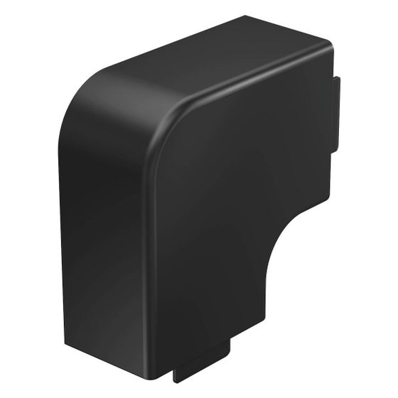 OBO Bettermann Flachwinkelhaube WDK HF40060SW, 40x65mm 90 Grad, Polyvinylchlorid, Schwarz