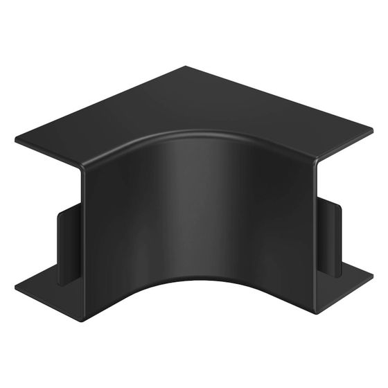 OBO Bettermann Inneneckhaube WDK HI40060SW, 65x40mm 90 Grad, Polyvinylchlorid, Schwarz