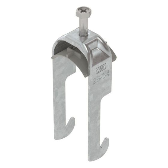 OBO Bettermann Bügelschelle 2056 BS-W1-K-34, Spannbereich 28-34mm, Stahl, feuerverzinkt