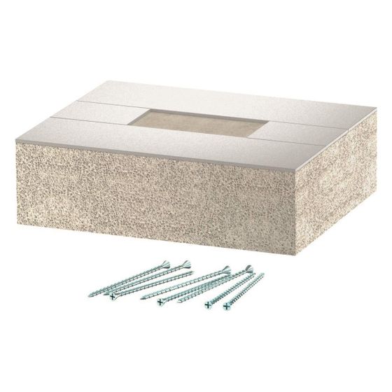 OBO Bettermann Endstück BSKD09-E0506, 113x140mm, Glasfaser-Leichtbeton, Grau