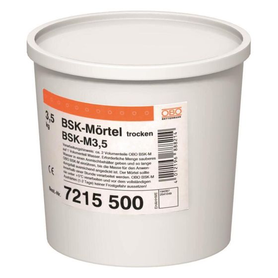 OBO Bettermann Brandschutzkanal-Mörtel BSK-M, 3,5kg, Eimer