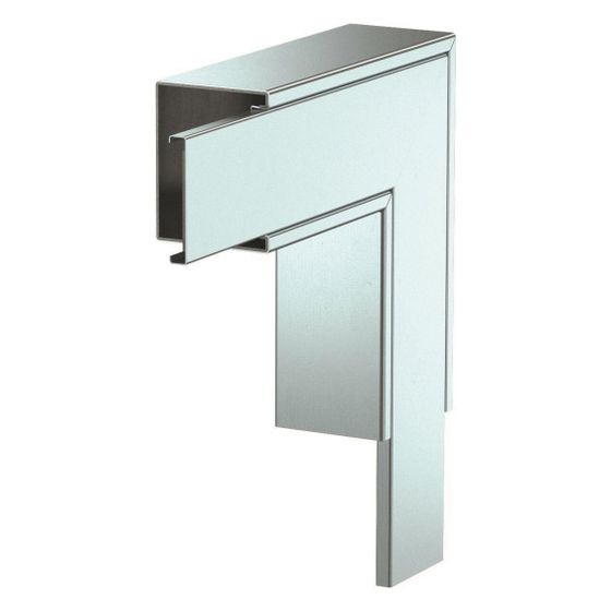 OBO Bettermann Flachwinkel PLM FA 0810 FS, 90 Grad, 250mm Außenbreite, 80mm Innenhöhe, 100mm Innenbreite, Stahl, bandverzinkt