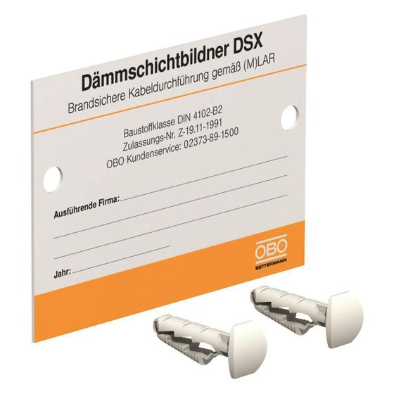 OBO Bettermann Kennzeichnungsschild KS-LAR DE, weiß, 7205420