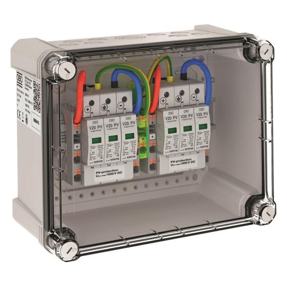 OBO Bettermann Generatoranschlusskasten PVG-C1000K 110, 1000V, 240x191x125mm, IP67, Kunststoff, Grau