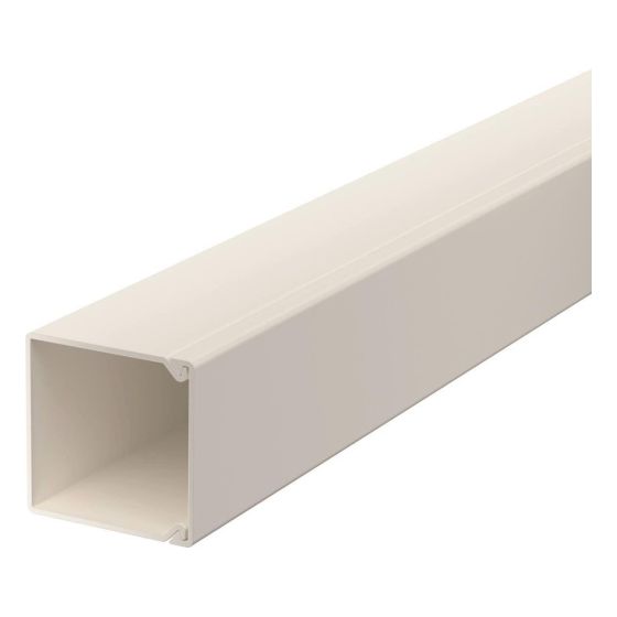 OBO Bettermann Wand- und Deckenkanal WDK 25x25x2000mm, Bodenlochung, PVC, Reinweiß