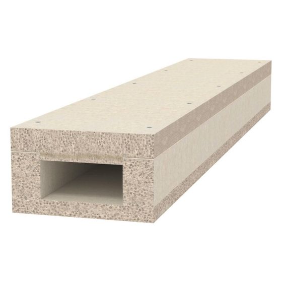 OBO Bettermann Brandschutzkanal BSKD09-K0511, 110x190x1000mm, Glasfaser-Leichtbeton, Grau, 7215139