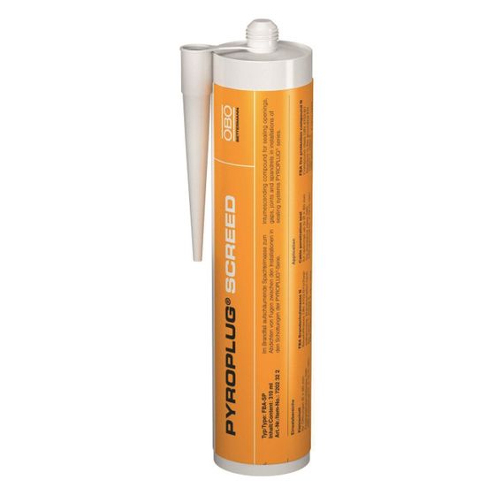 OBO Bettermann Brandschutz-Spachtelmasse PYROPLUG FBA-SP, 310ml, 0,46kg, Braun, 7202322