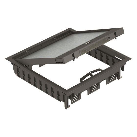 OBO Bettermann Geräteeinsatz GES9-3B U 9011, 264x264mm, Kunststoff, Schwarz