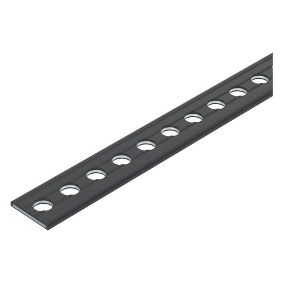 OBO Bettermann Montageband MZ024 PE II 19, 6,5mm Perforation, Stahl, Schwarz
