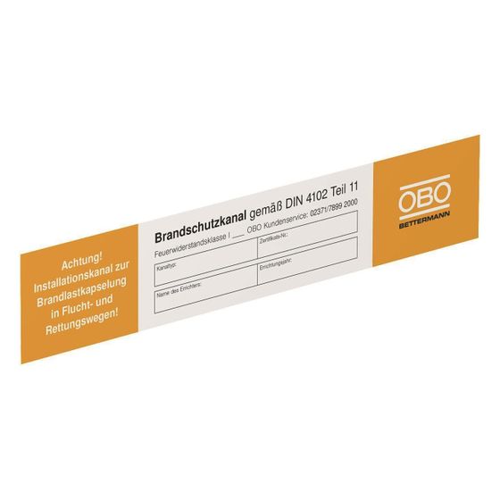 OBO Bettermann Kennzeichnungsschild KS-K DE, 43mm, PVC, Weiß