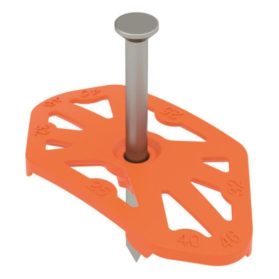 OBO Bettermann Nagelschelle Nagel-Fix 2.0, 50mm Nagellänge, Kunststoff, Orange, 2222850