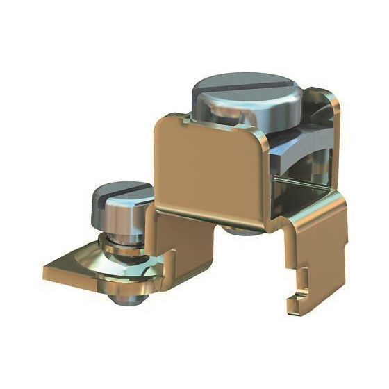 OBO Bettermann Schutzleiteranschlusswinkel 8AWR, 2x1,5-4mm2, Stahl, verzinkt