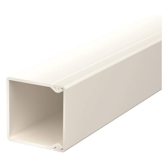 OBO Bettermann Leitungsführungskanal WDK 40x40x2000mm, Bodenlochung, PVC, Weiß