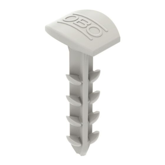 OBO Bettermann Steckdübel Delta-Push D 30, 6mm Bohrlochdurchmesser 35mm Bohrlochtiefe 30mm Dübellänge, Kunststoff