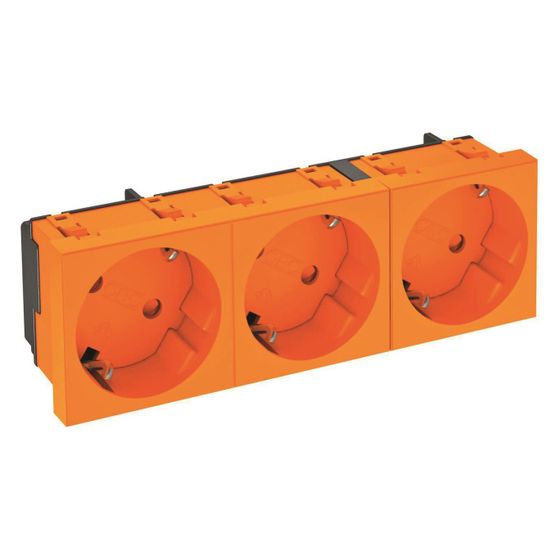 OBO Bettermann Schutzkontakt-Steckdose STD-D3S ROR3, 16A 250V, Kunststoff, Orange