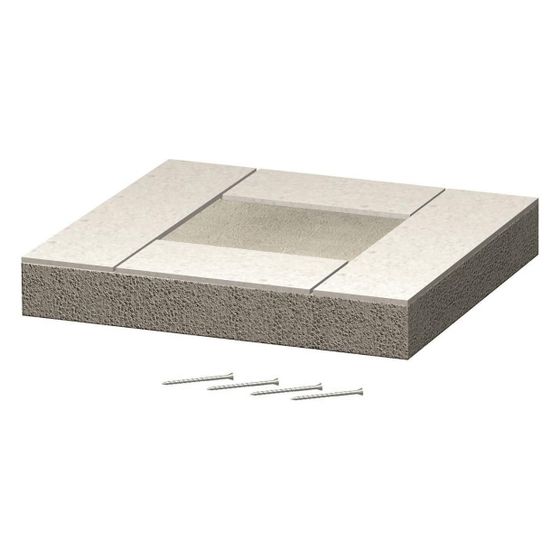 OBO Bettermann Endstück BSK-E090506, 95x120mm, Glasfaser-Leichtbeton, Grau