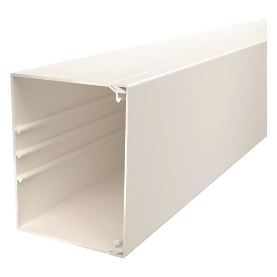 OBO Bettermann Wand- und Deckenkanal WDK 100130, 100x130x2000mm, PVC, Weiß