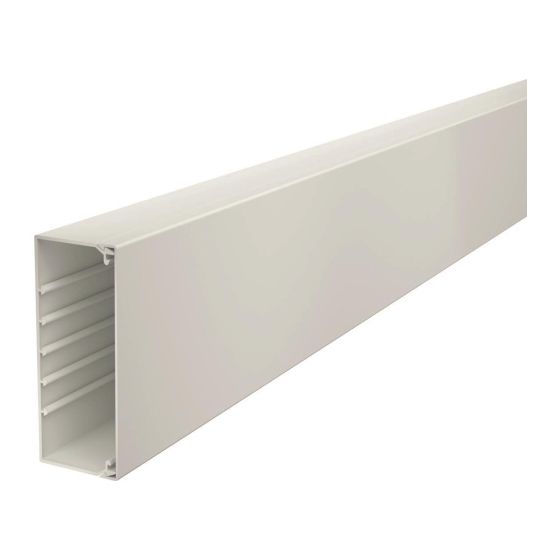 OBO Bettermann Wand- und Deckenkanal WDK 6027156, 60x150x2000mm, Polyvinylchlorid, Grau