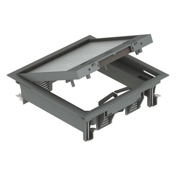 OBO Bettermann Geräteeinsatz GES4-2U10T, 222x222x65mm, Kunststoff, Grau