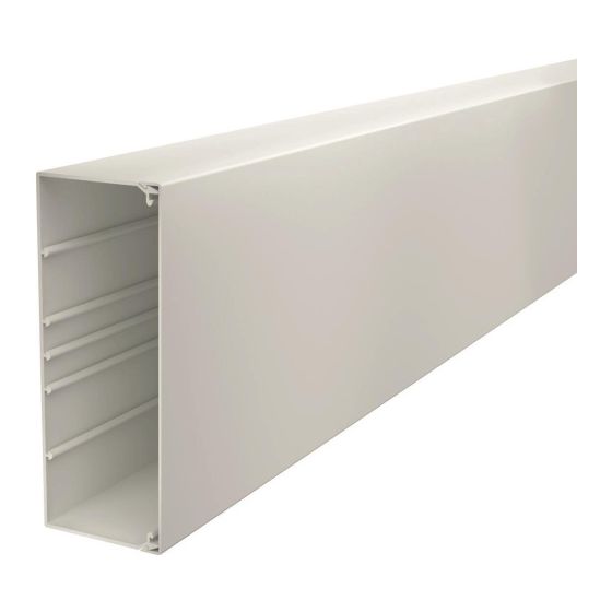 OBO Bettermann Wand- und Deckenkanal WDK 80x210x2000mm, 13980mm2, PVC, Grau