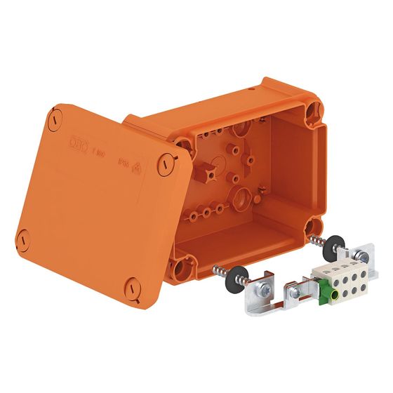 OBO Bettermann Kabelabzweigkasten FireBox T100E rechteckig, 150x116x67mm, 4mm2, IP65, Pastellorange