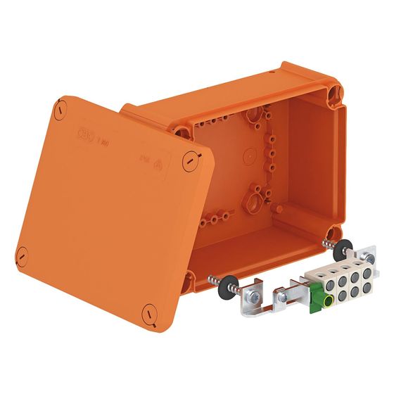 OBO Bettermann Kabelabzweigkasten FireBox T160E rechteckig, 190x150x77 mm, 10 mm2, IP65, Pastellorange