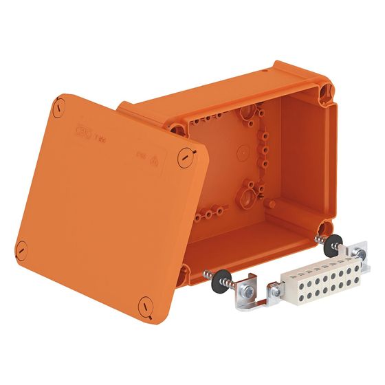 OBO Bettermann Kabelabzweigkasten FireBox T160ED, 190x150x77mm, 4mm2, IP65, Pastellorange