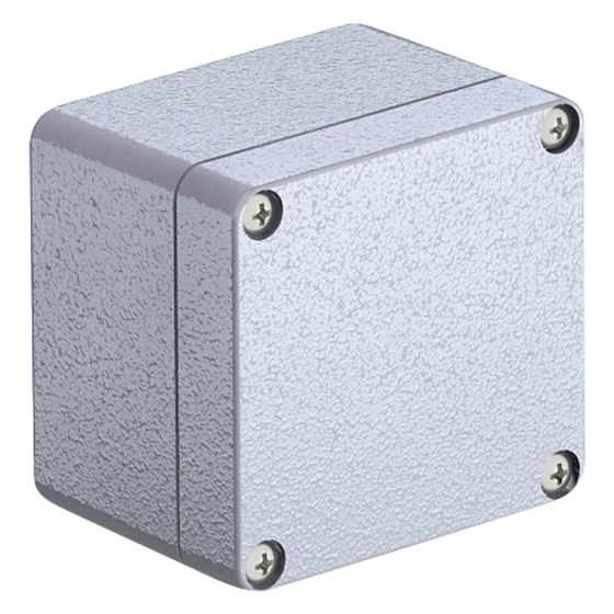 OBO Bettermann Aluminiumleergehäuse, 80x75x57mm, Aluminium, Grau