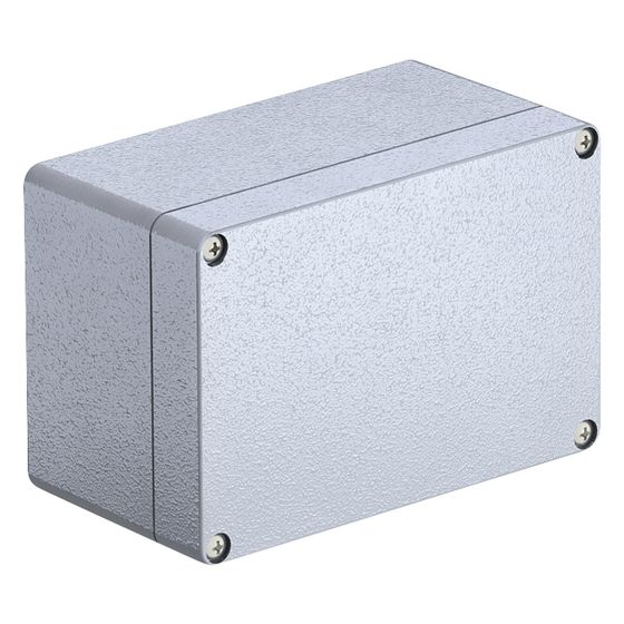 OBO Bettermann Aluminiumleergehäuse rechteckig, 125x80x57mm, Aluminium, Grau