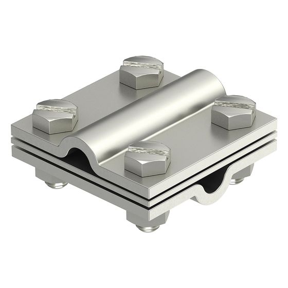 OBO Bettermann Kreuzverbinder 252 8-10 V4A, 60x60mm, Edelstahl V4A