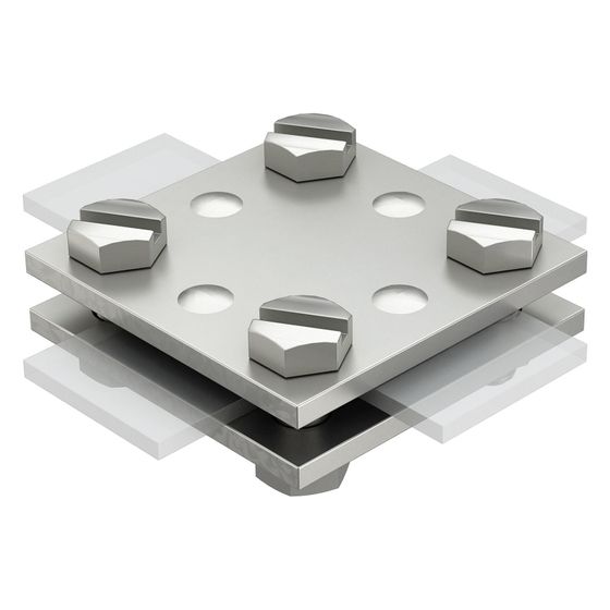 OBO Bettermann Kreuzverbinder flach, 60x60mm, Edelstahl V4A