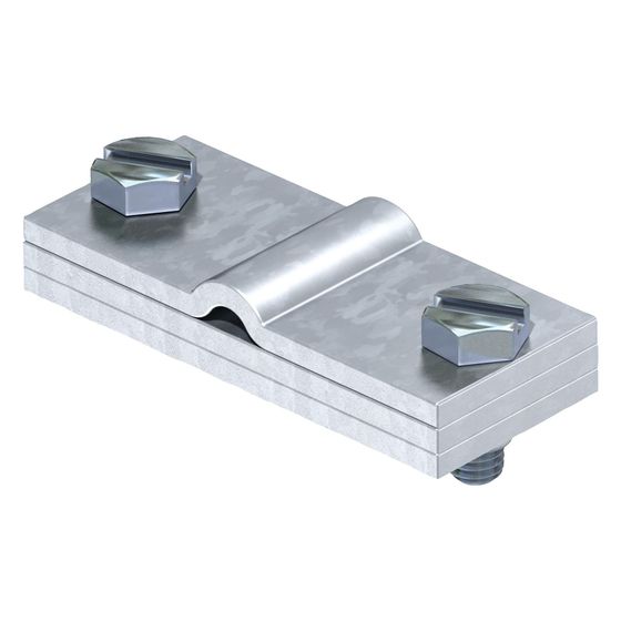 OBO Bettermann Erdanschlussklemme 937, 0-8mm Rundleiter 40mm Flachleiter, Stahl, feuerverzinkt