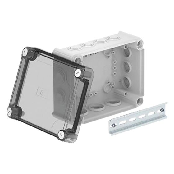 OBO Bettermann Kabelabzweigkasten T 160 HD TR rechteckig, 190x150x94mm, IP66, Kunststoff, Grau