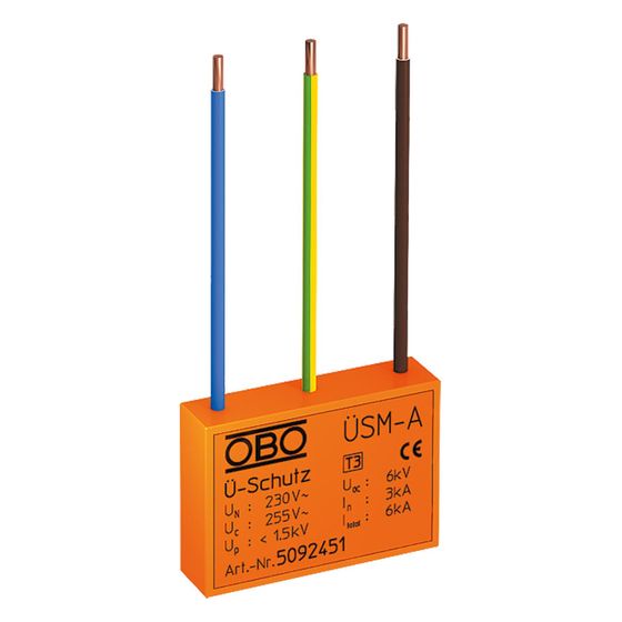 OBO Bettermann Überspannungsschutzmodul ÜSM-A, 230V, 255V, 1,3kV, akustisch