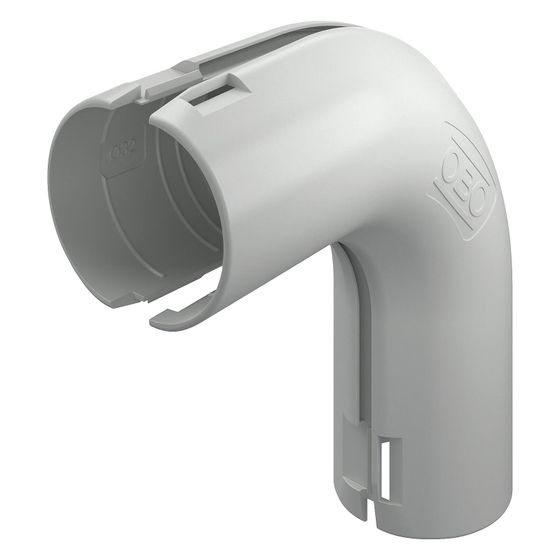 OBO Bettermann Quick-Pipe-Bogen 3000 BMS M32 LGR, 90 Grad, M32, Polypropylen, Grau