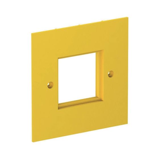 OBO Bettermann Abdeckplatte VH-P4, 95x95mm, Rastermaß 45, Kunststoff, Rapsgelb, 1