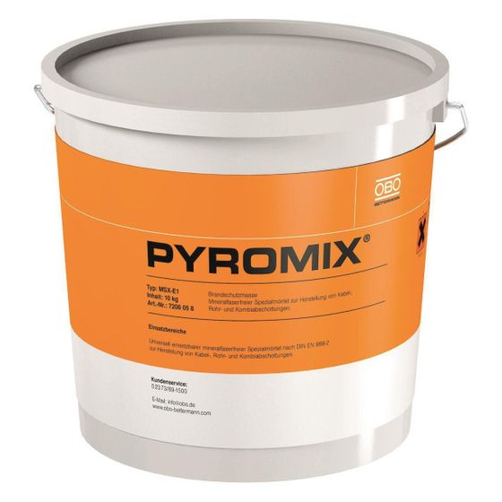 OBO Bettermann Brandschutzmörtel PYROMIX MSX-E1, 10kg, rund, 7206058