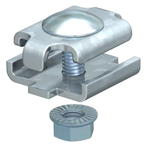 OBO Bettermann Stoßstellenverbinder GSV 34, 34mm, Schraubverbinder, Stahl, Zink