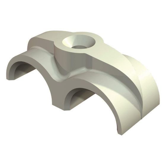 OBO Bettermann Doppel-ISO-Nagelschelle 3030 2, 7-11mm, Kunststoff, Lichtgrau