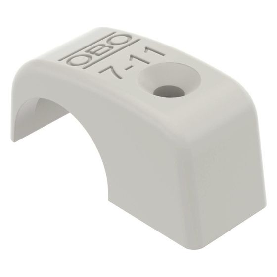 OBO Bettermann ISO-Nagelschelle 4030 rund, 7-11mm, Polypropylen, Lichtgrau